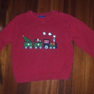 J Khaki Embroidered Christmas Train 🚂 Sweater